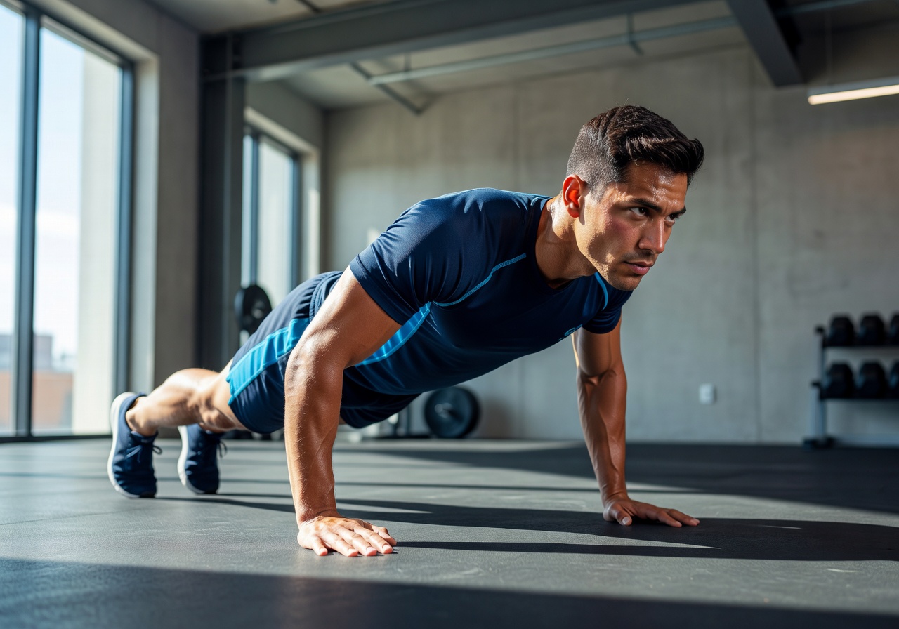 Nexitapbounce Athlete Performing Perfect Push-up Form